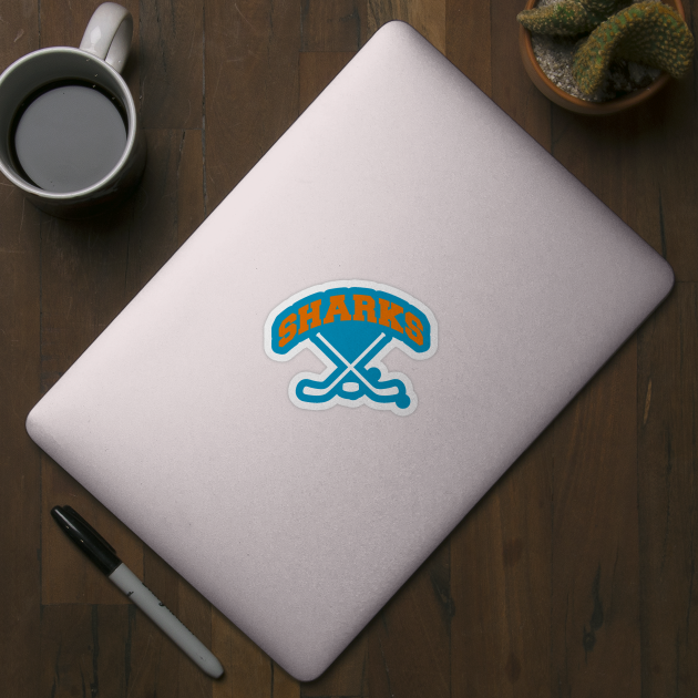 Sharks Hockey Small Logo by CovpaTees